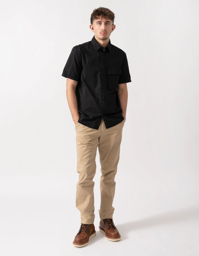 Scale Mens Short Sleeve Shirt - Black