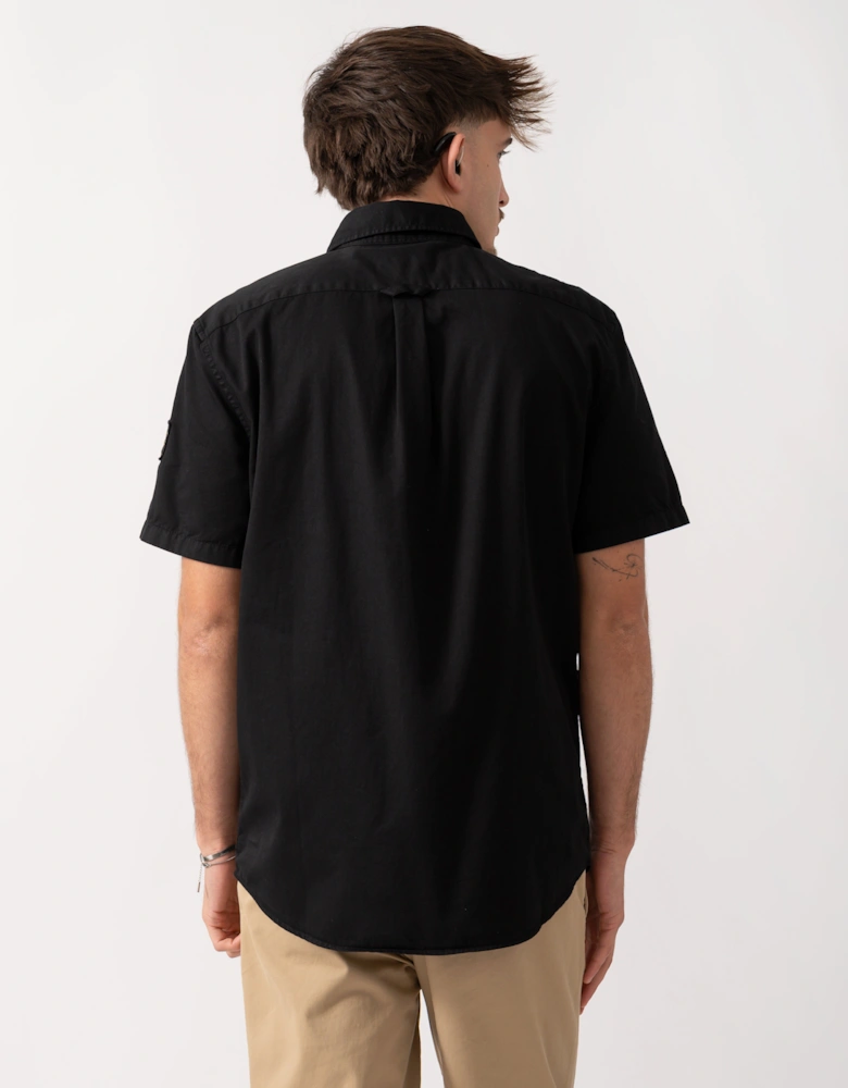 Scale Mens Short Sleeve Shirt - Black