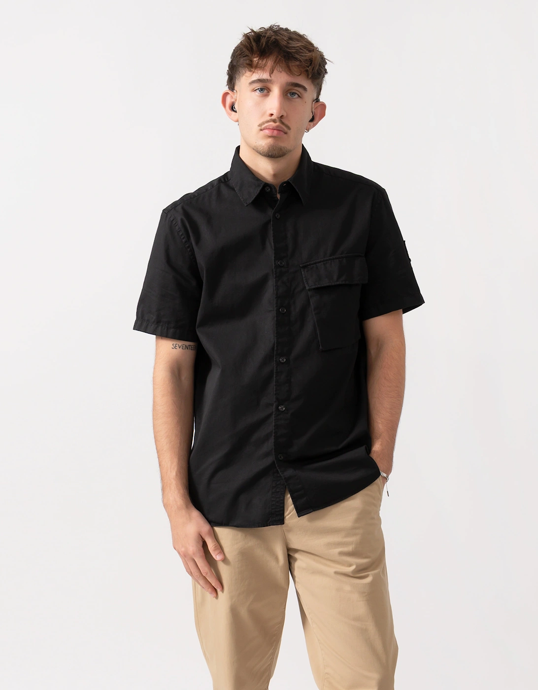 Scale Mens Short Sleeve Shirt - Black, 5 of 4