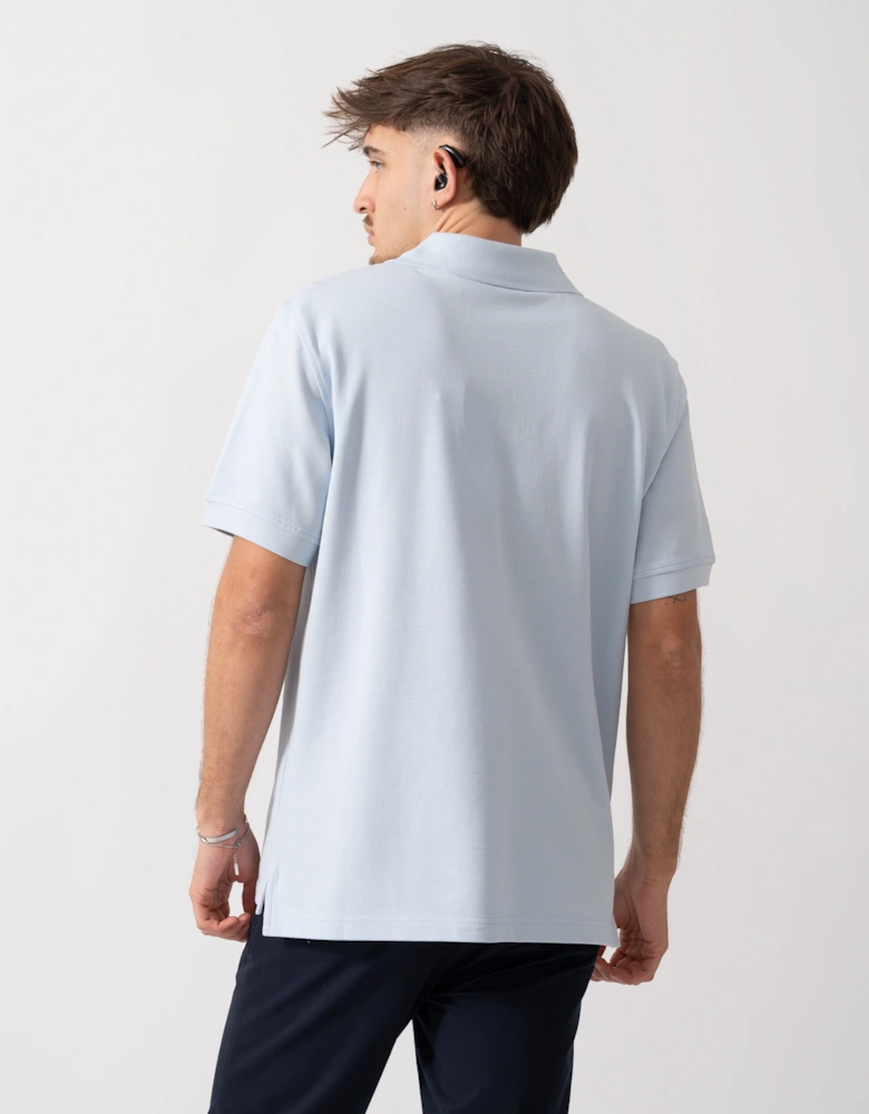 Short Sleeved Mens Polo - Sky Blue