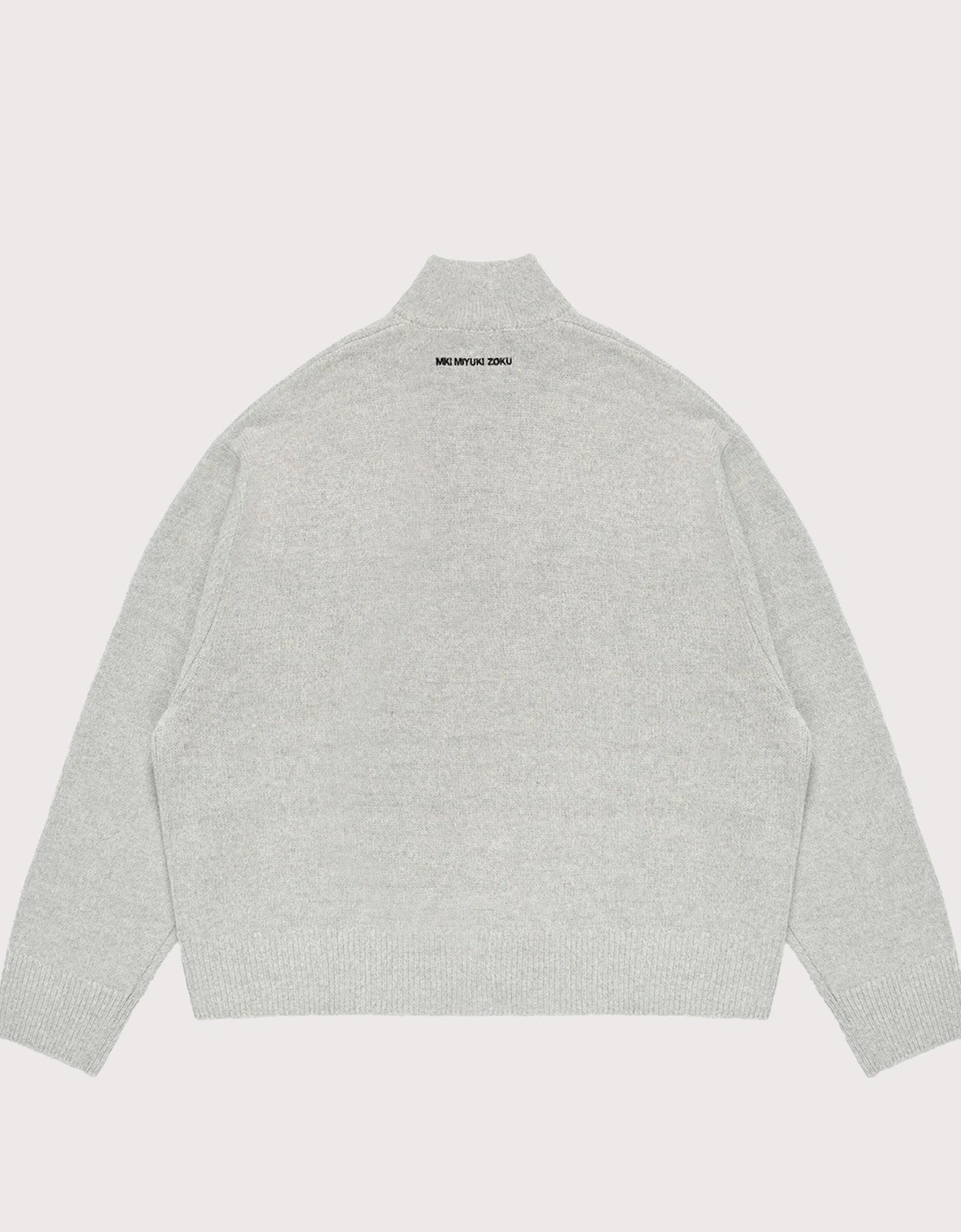 Oversized Fit Mohair Blend Knit Track Jacket