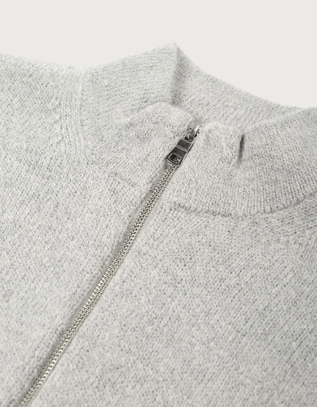 Oversized Fit Mohair Blend Knit Track Jacket