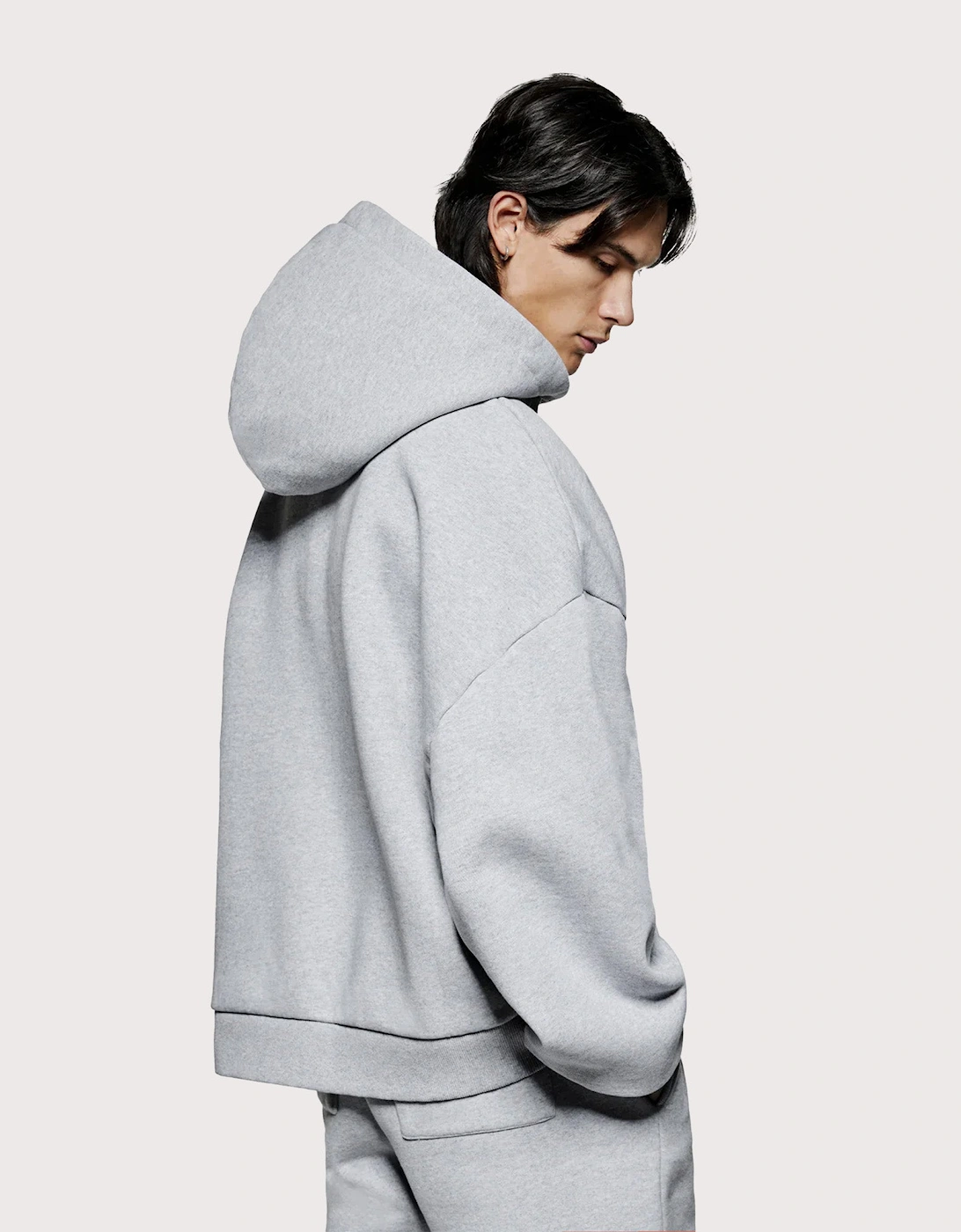 Oversized Uniform Zip Through Hoodie