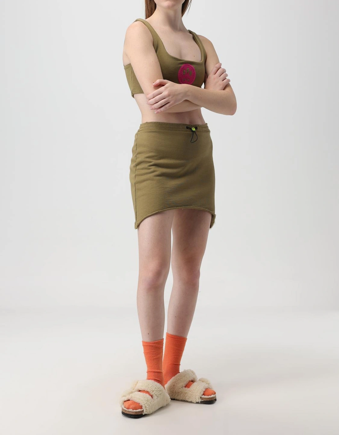 TwoPiece Set Crop Top Mini Skirt