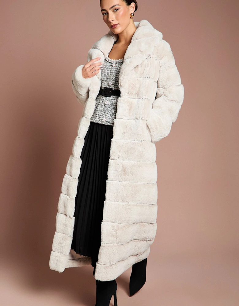 Faux Fur Longline Coat