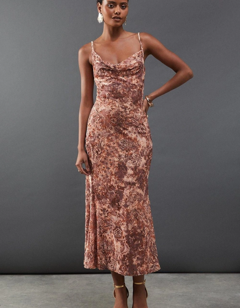 Floral Burnout Cami Strappy Slip Dress