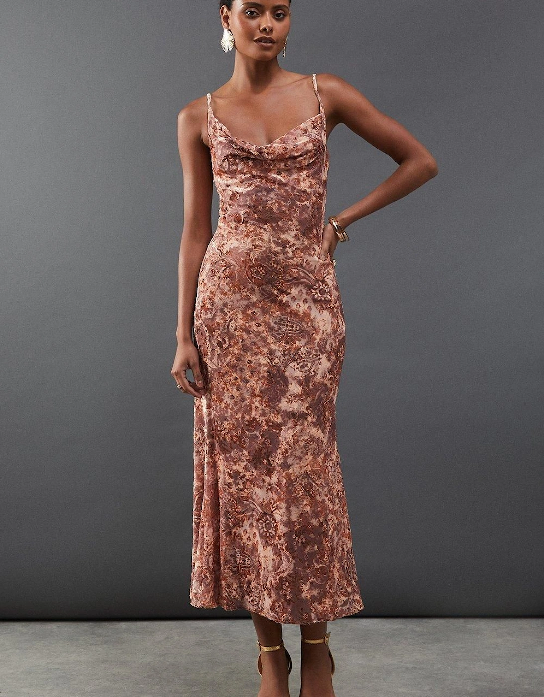 Floral Burnout Cami Strappy Slip Dress, 2 of 1