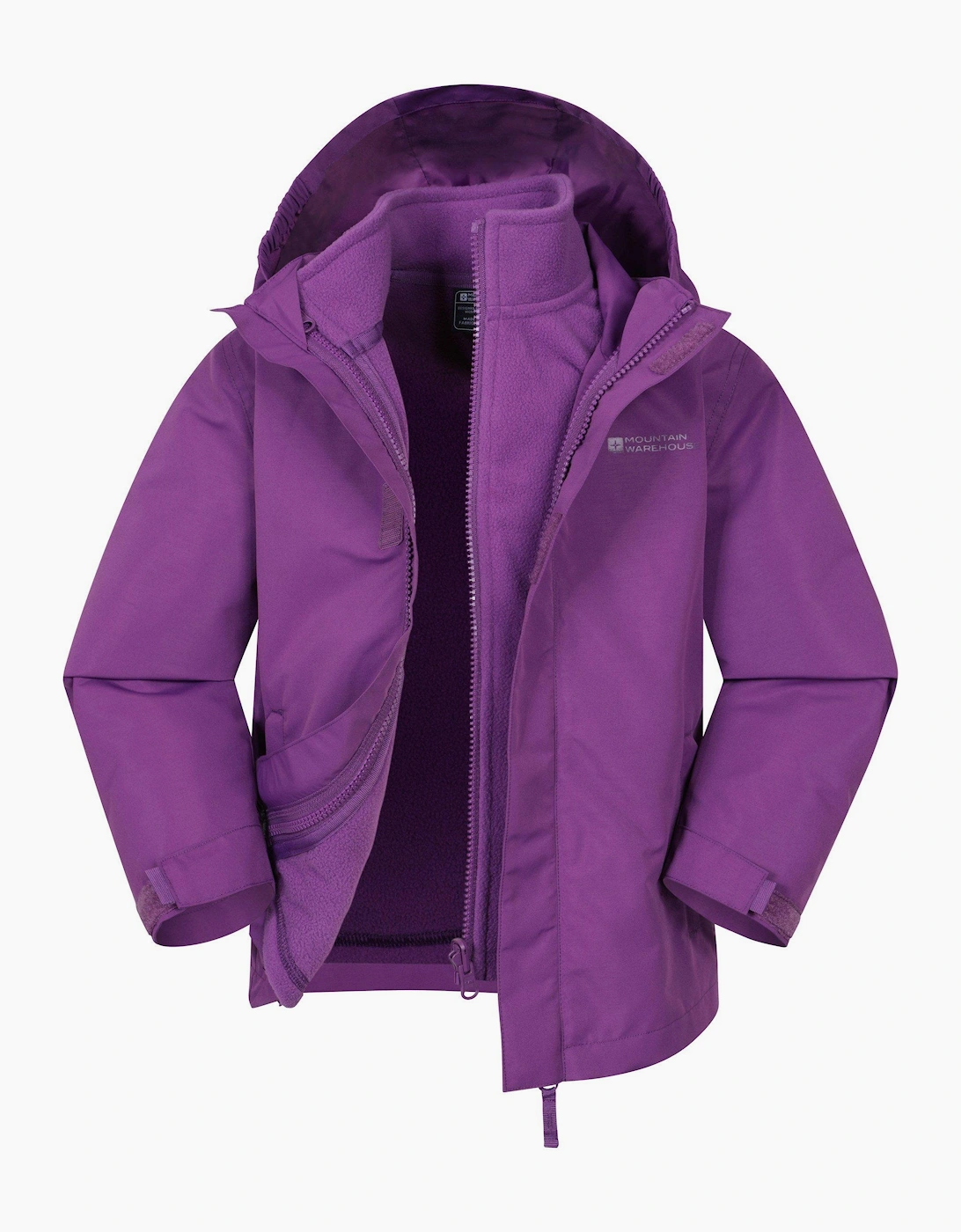 Mountain Warehouse Mountain Warehouse Childrens/Kids Fell 3 in 1 Water Resistant Jacket - Blue
