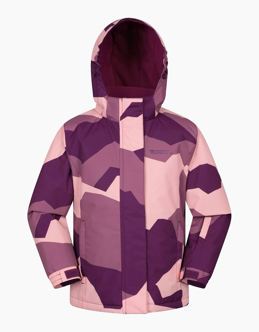 Mountain Warehouse Unisex Purple Childrens/ Snowdrop Watercolour Ski Jacket - Size: 13 Years Kids