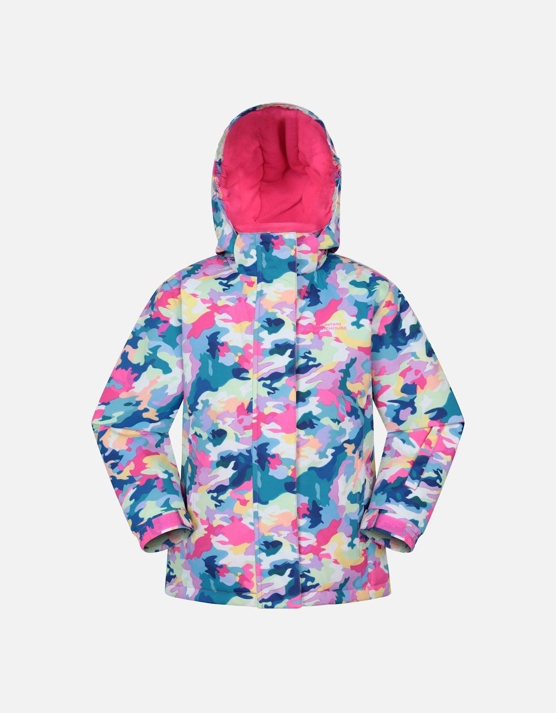 Childrens/Kids Snowdrop Watercolour Ski Jacket, 2 of 1