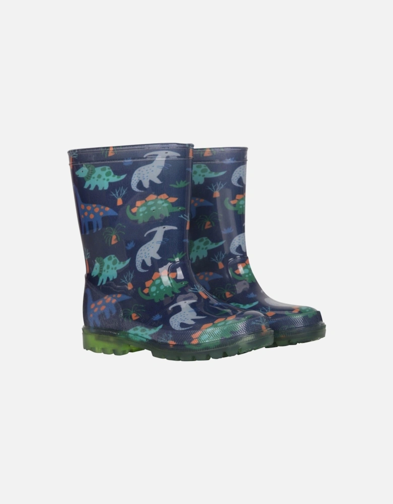 Childrens/Kids Splash Unicorn And Rainbow Light Up Wellington Boots