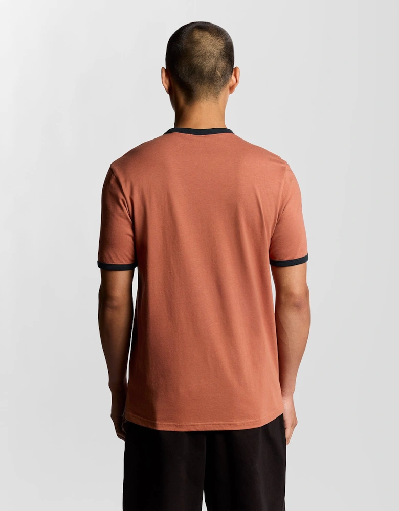 Ringer Cotton Crew Neck T-Shirt
