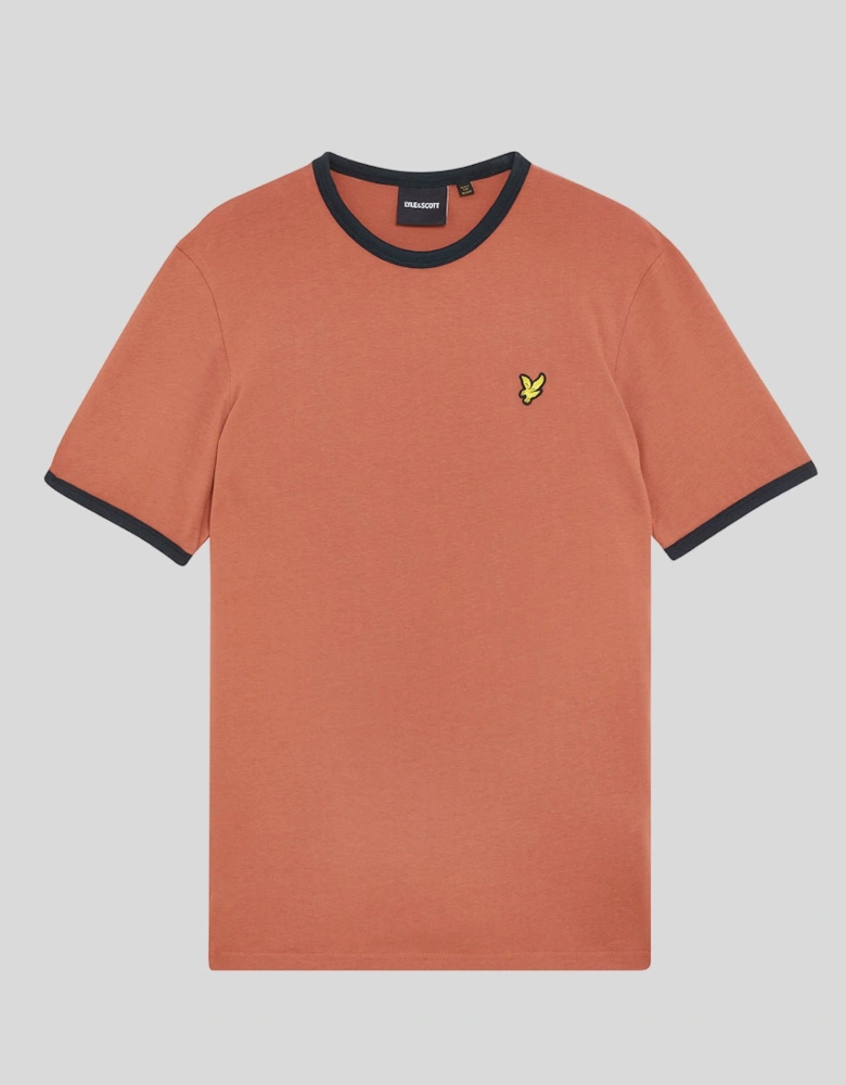 Ringer Cotton Crew Neck T-Shirt