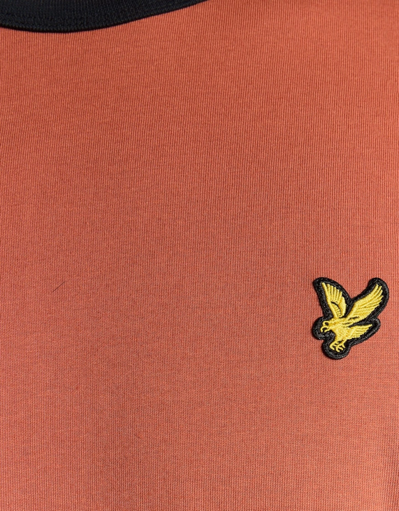 Ringer Cotton Crew Neck T-Shirt