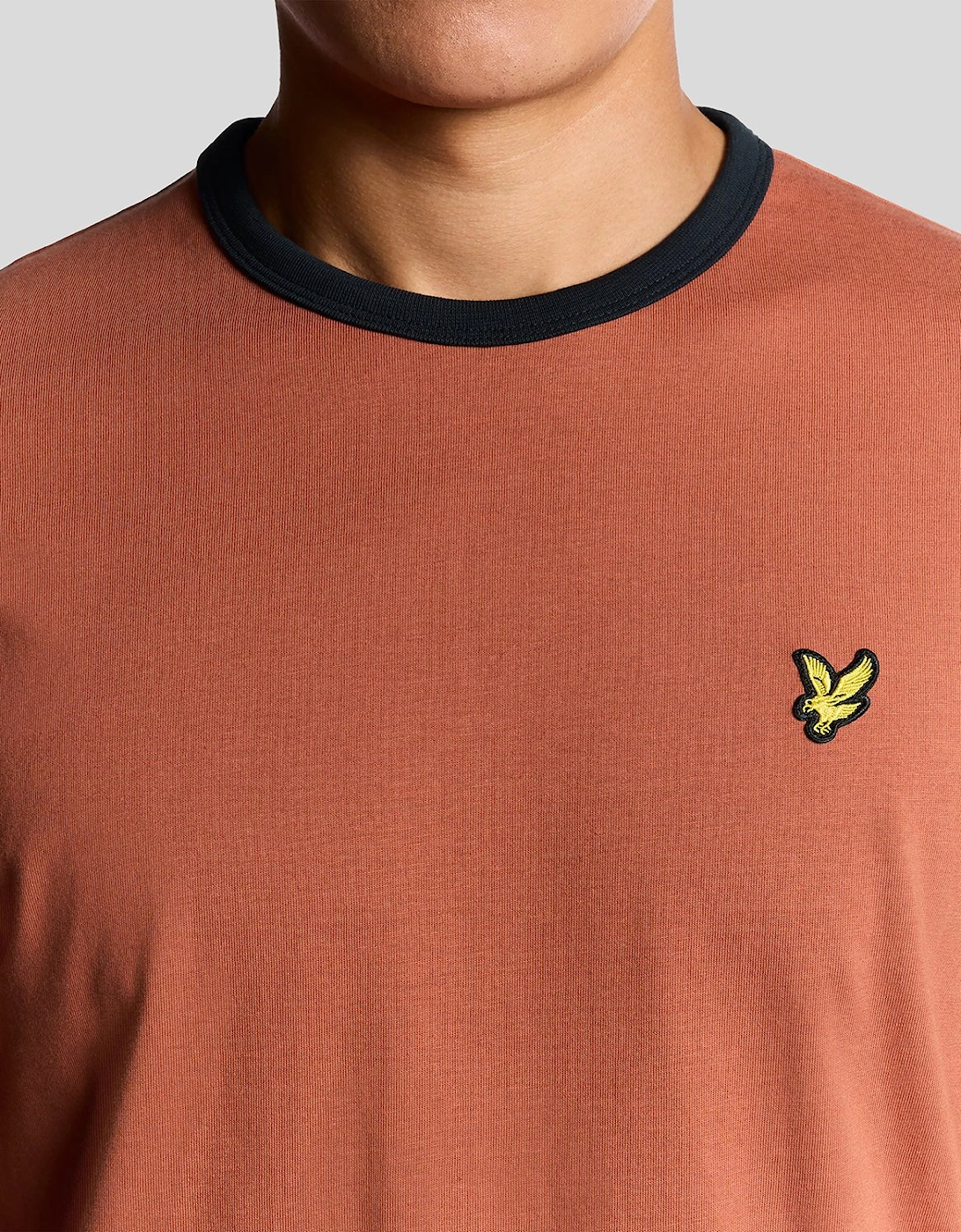 Ringer Cotton Crew Neck T-Shirt