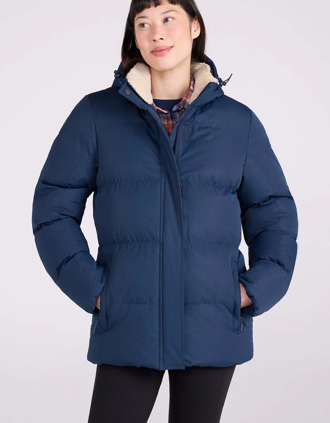 Womens/Ladies Snow Borg Lined Padded Jacket, 2 of 1