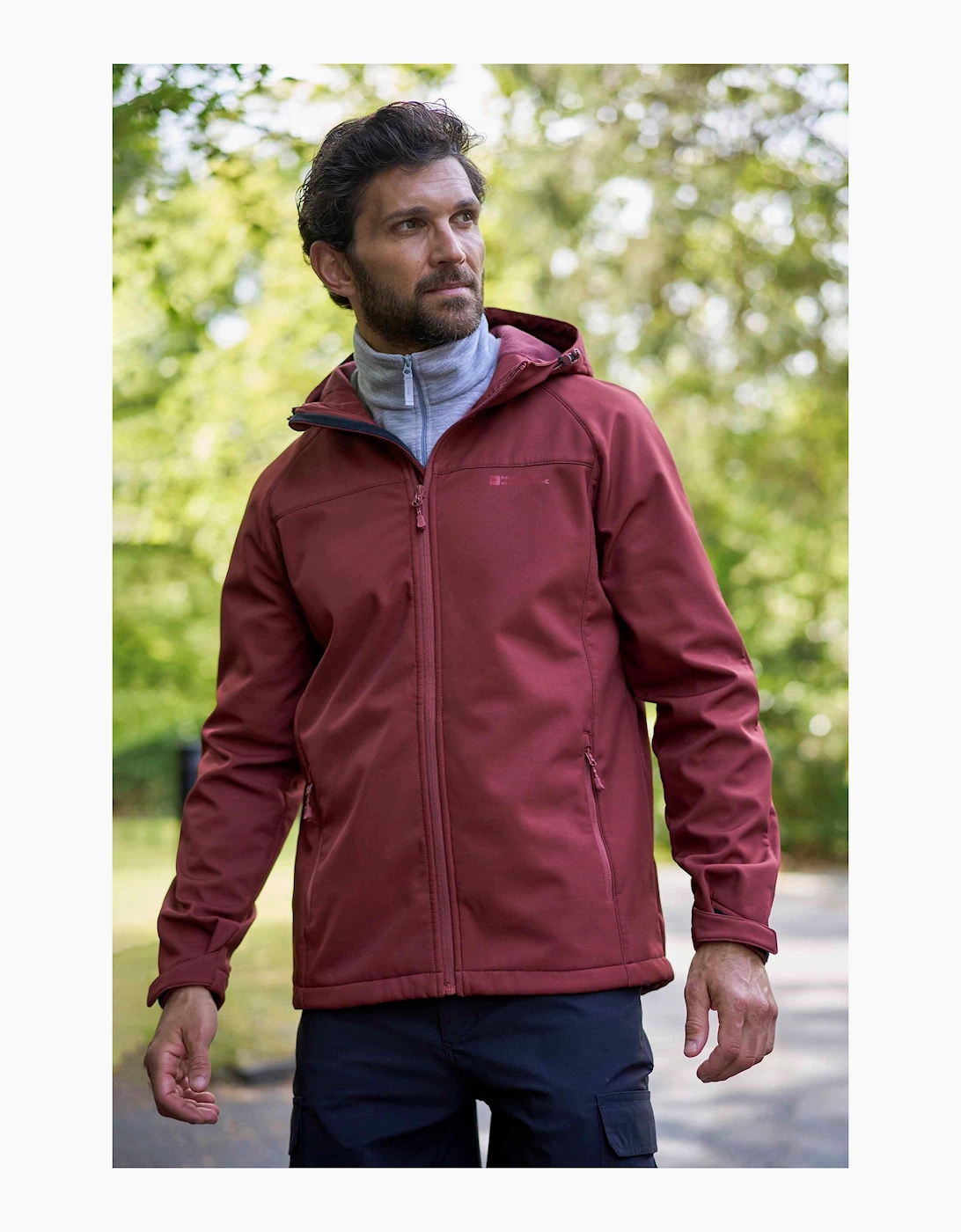 Mountain Warehouse Men's Red Exodus Waterproof Soft Shell Jacket - Size: Regular/36