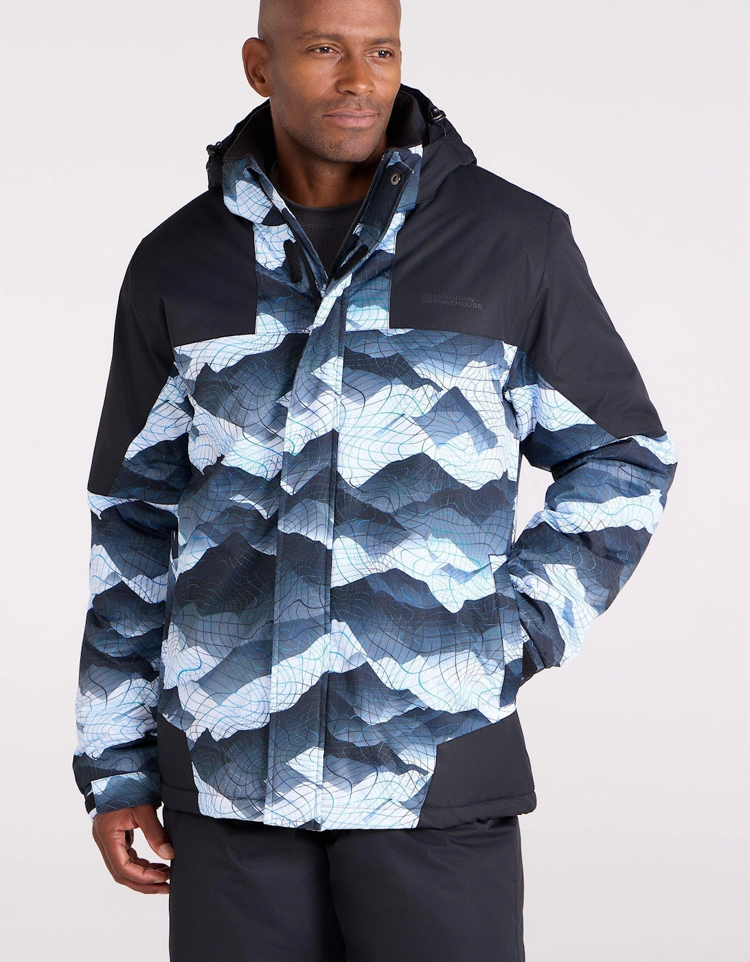 Mountain Warehouse Men's Mountain Warehouse Mens Shadow II Printed Ski Jacket - Grey