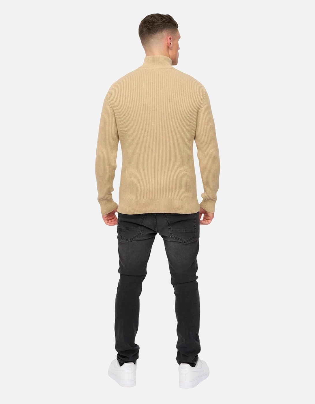 Mens Havaline Knitted Quarter Zip Pullover