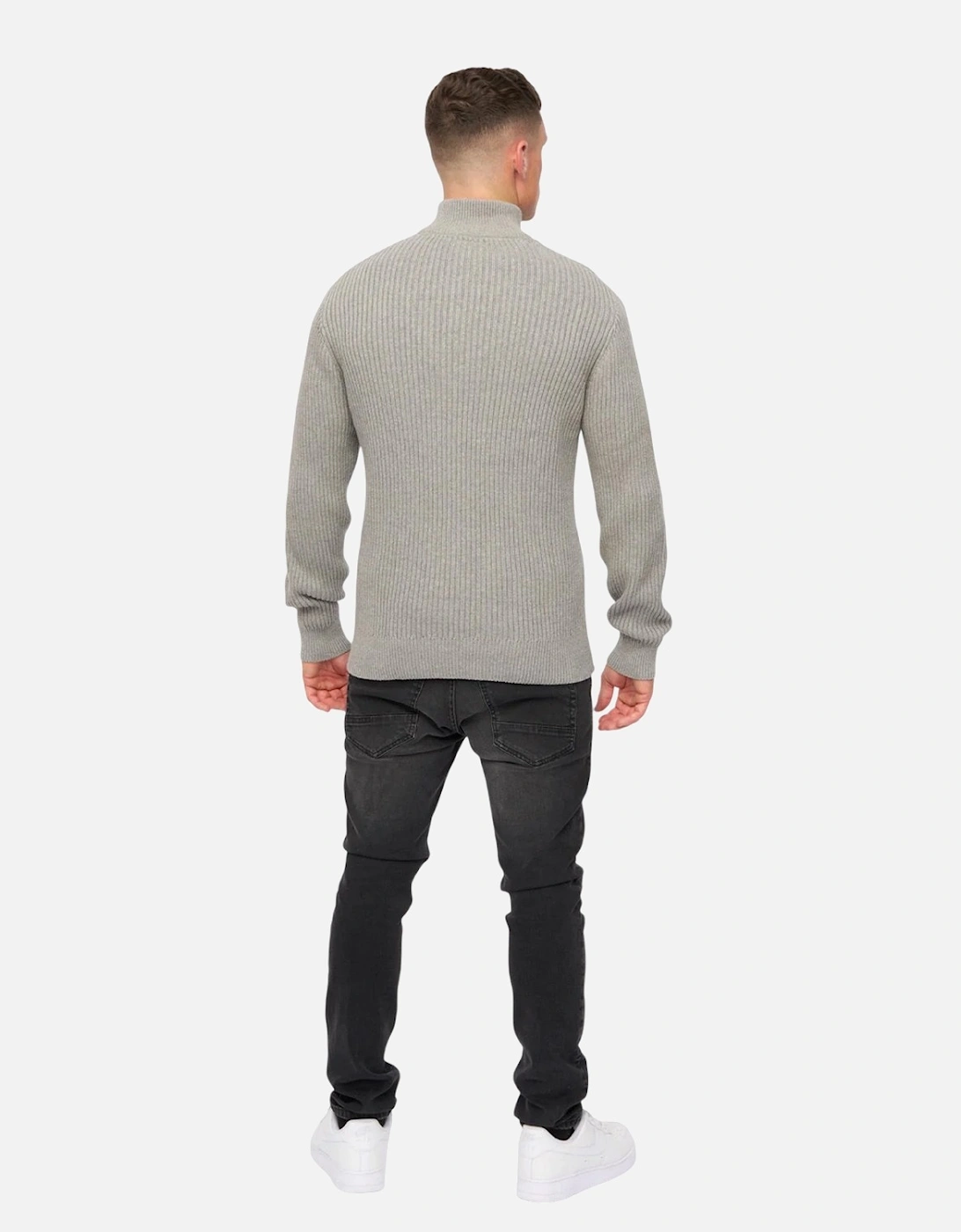 Mens Havaline Knitted Quarter Zip Pullover