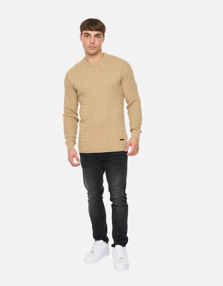Mens Kabstars Cable Knit Pullover