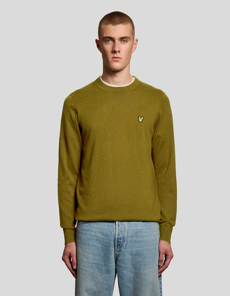 Cotton Merino Crew Neck Jumper