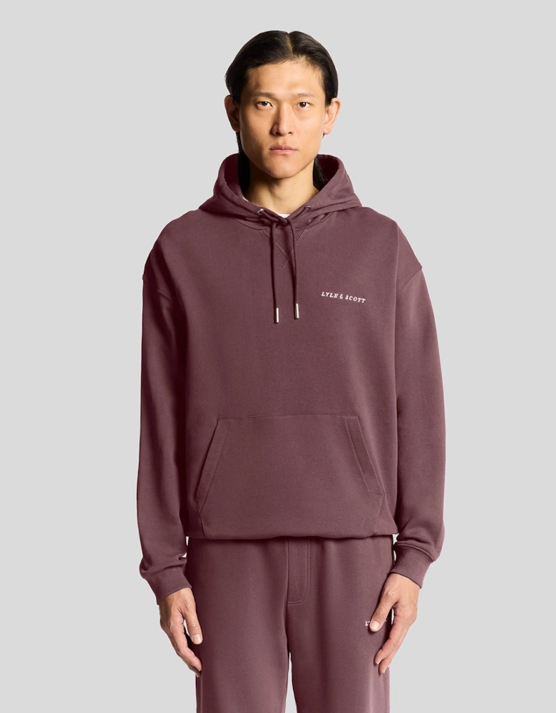 Script Brushback Pullover Hoodie