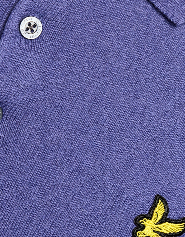 Merino Blend Long Sleeve Polo Shirt