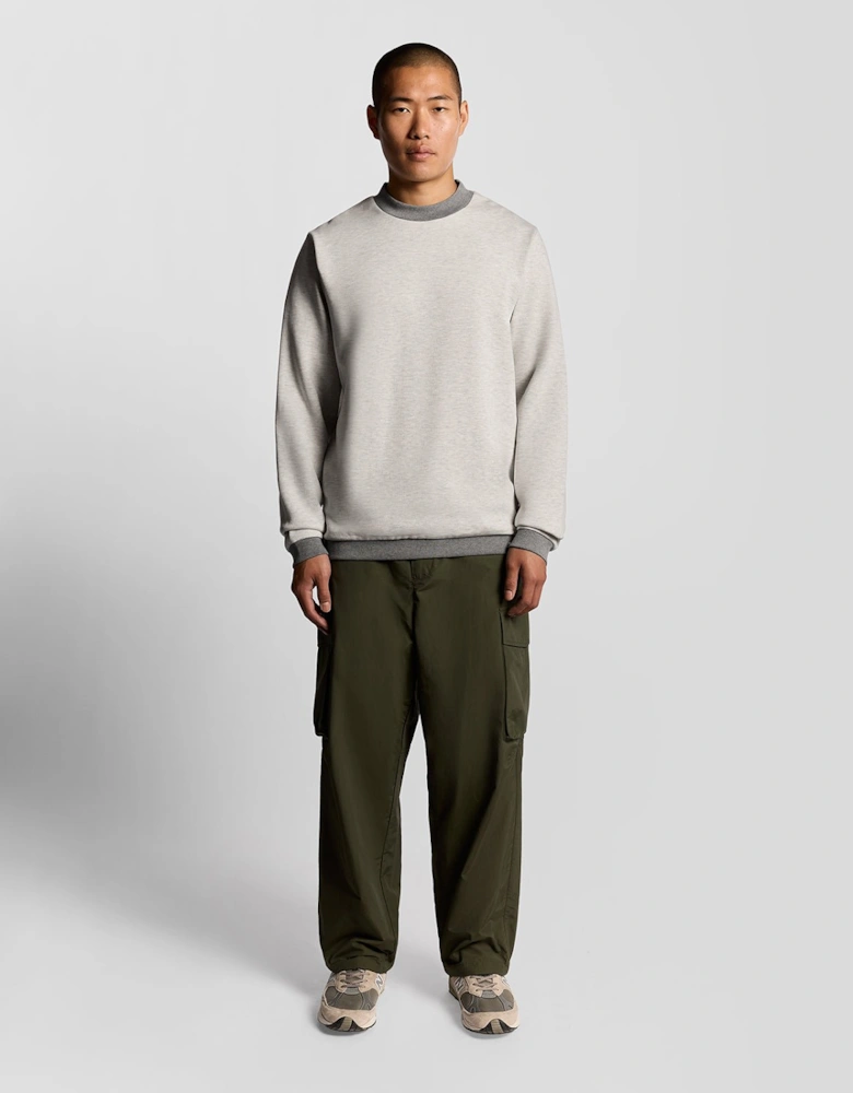 Half Raglan Sleeve Panneled Sweatshirt