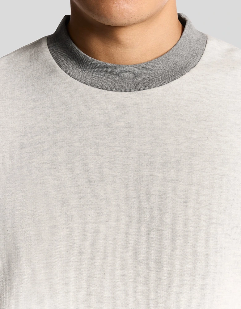 Half Raglan Sleeve Panneled Sweatshirt