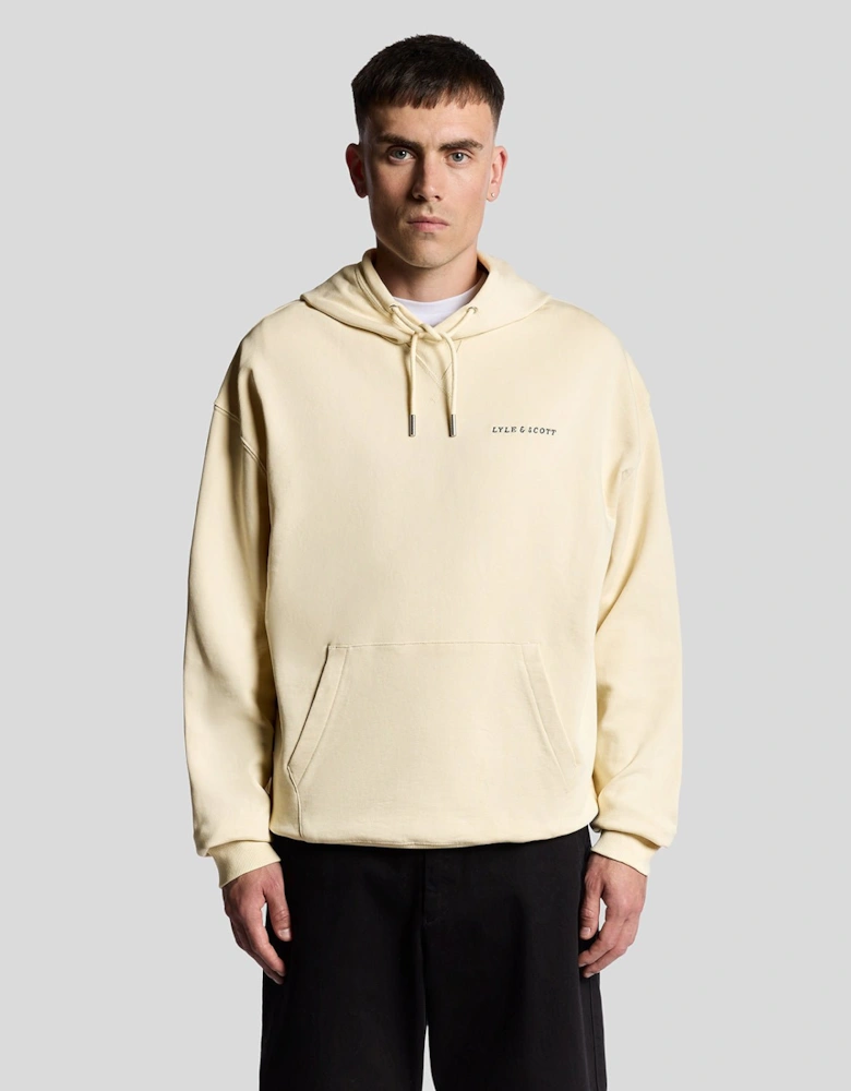 Script Brushback Pullover Hoodie