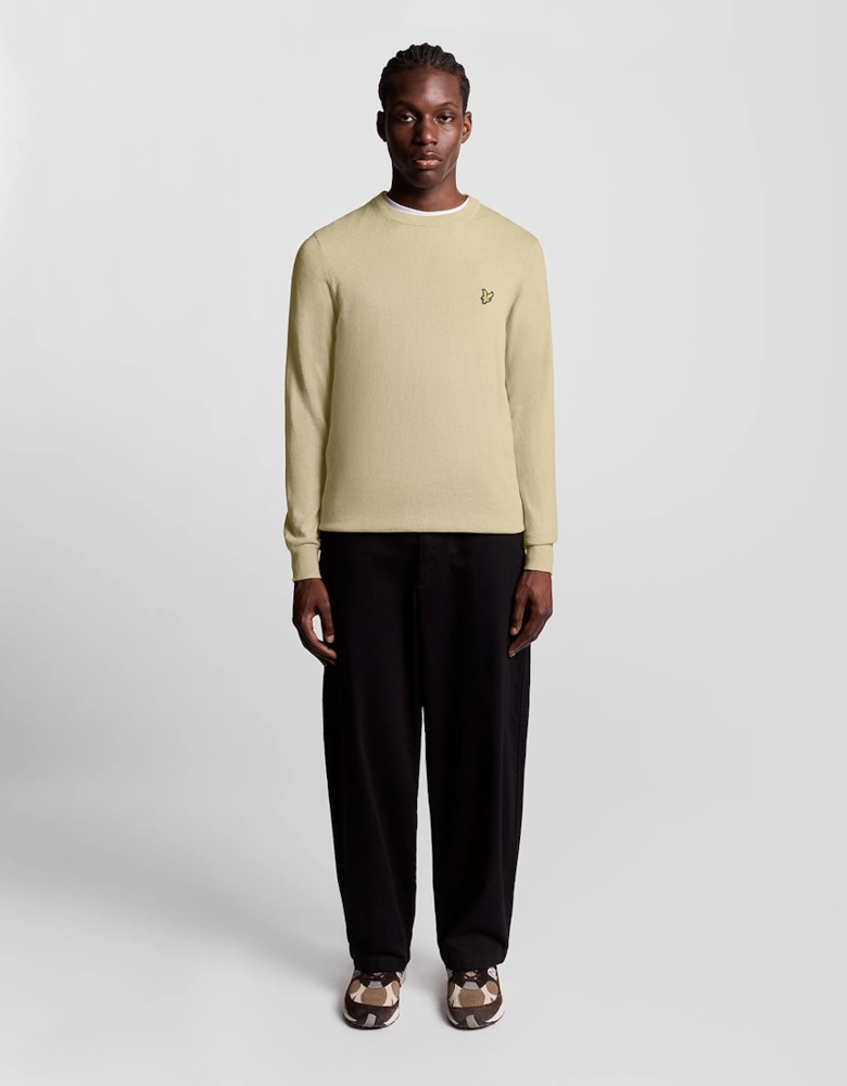 Cotton Merino Crew Neck Jumper