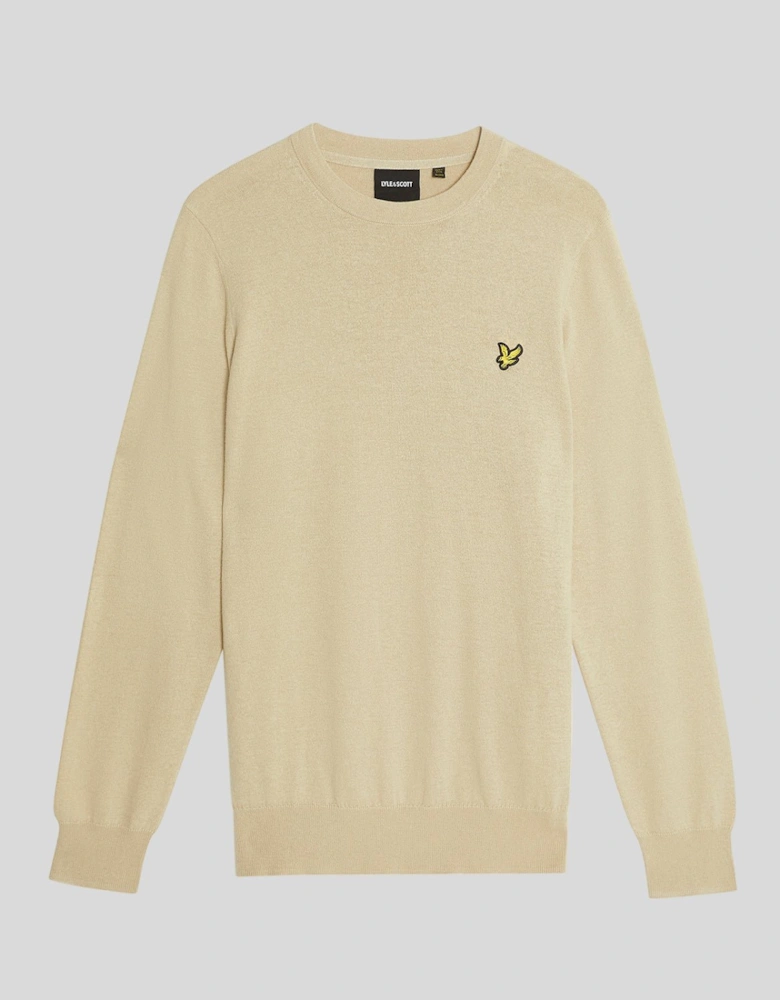 Cotton Merino Crew Neck Jumper