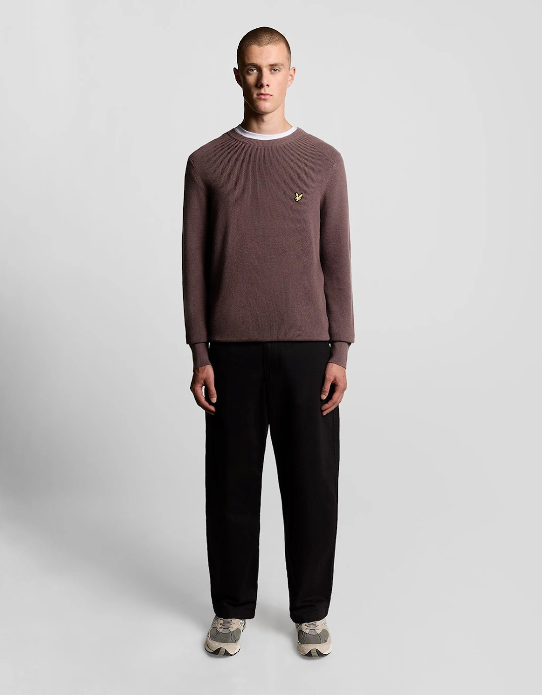 Engineered Rib Crew Neck Jumper