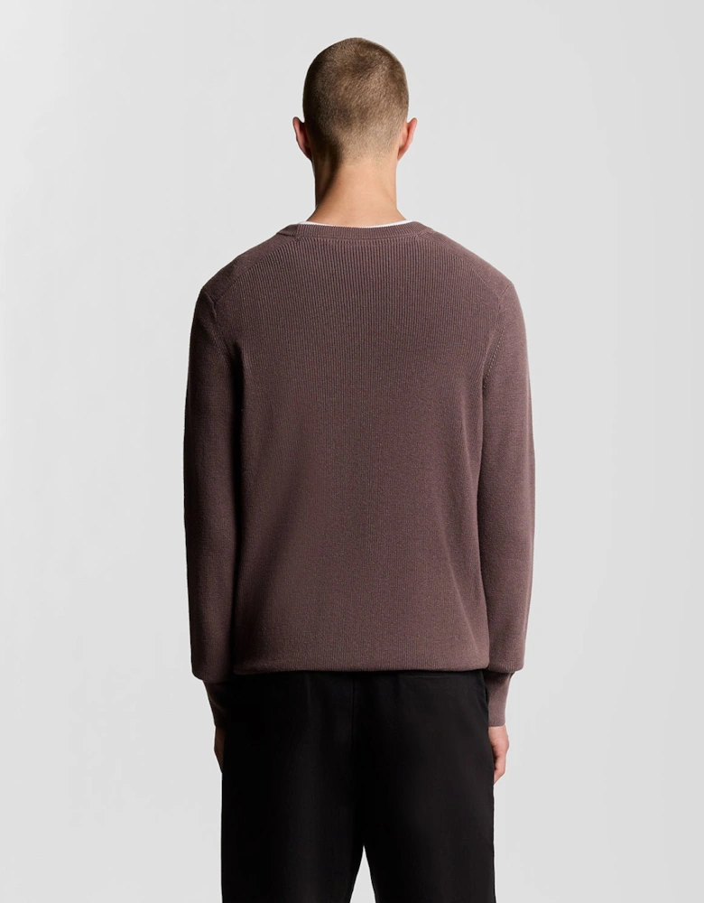 Engineered Rib Crew Neck Jumper