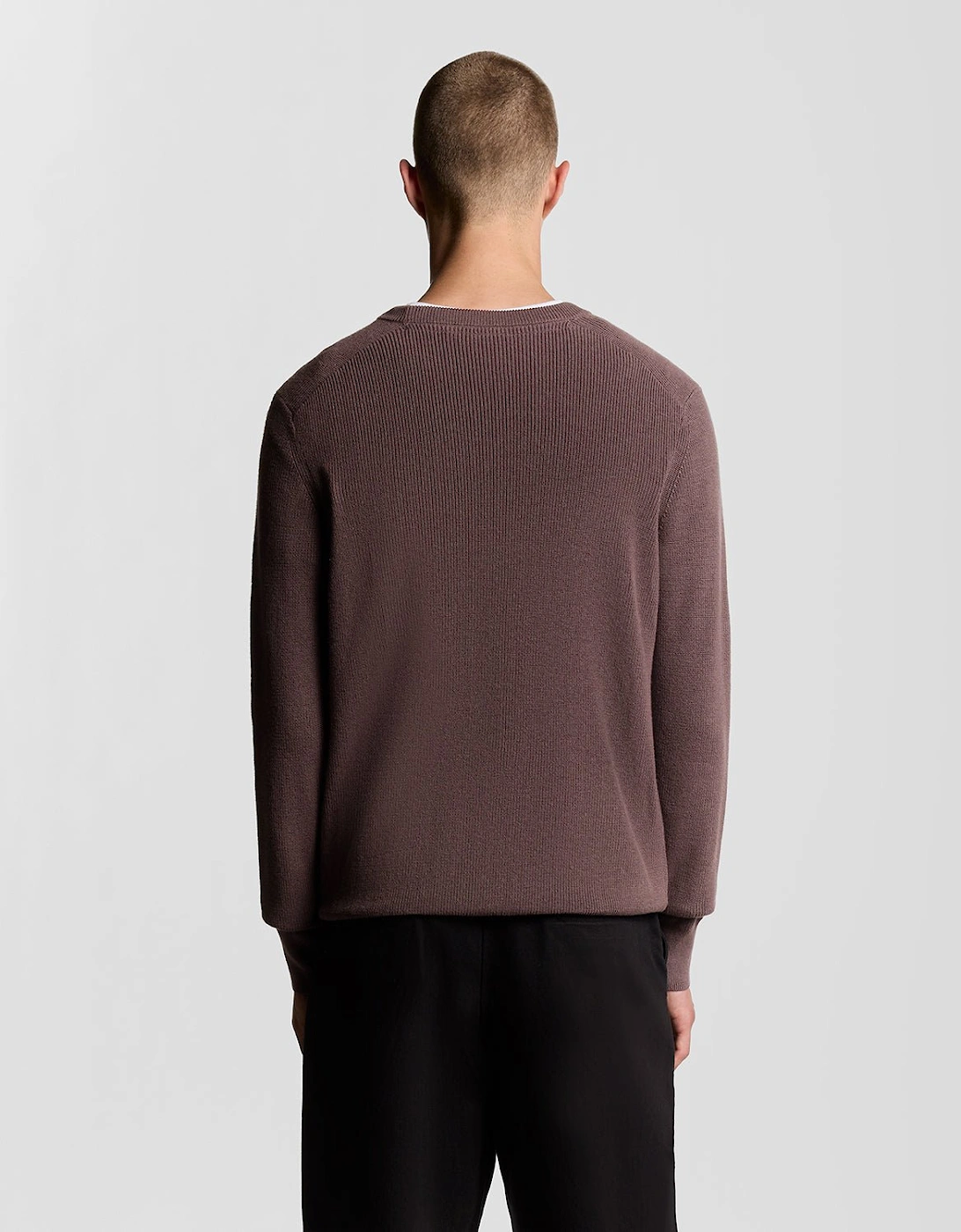 Engineered Rib Crew Neck Jumper