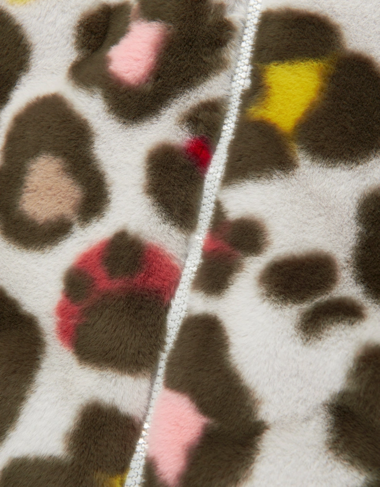 Girls Faux Fur Coat in Multicolour