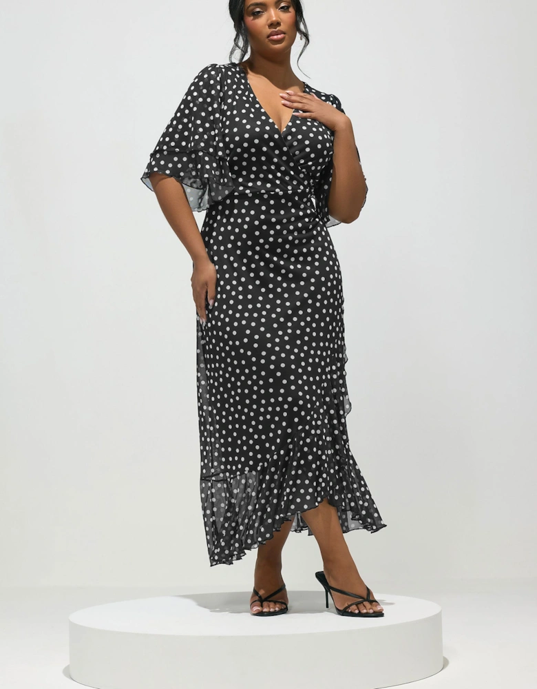 Polka Dot Wrap Dress