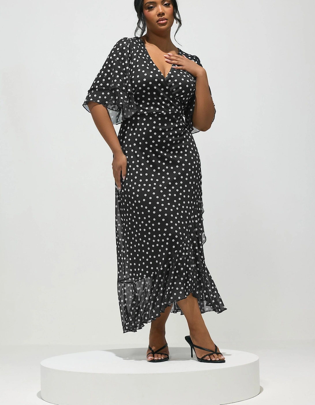 Polka Dot Wrap Dress, 2 of 1