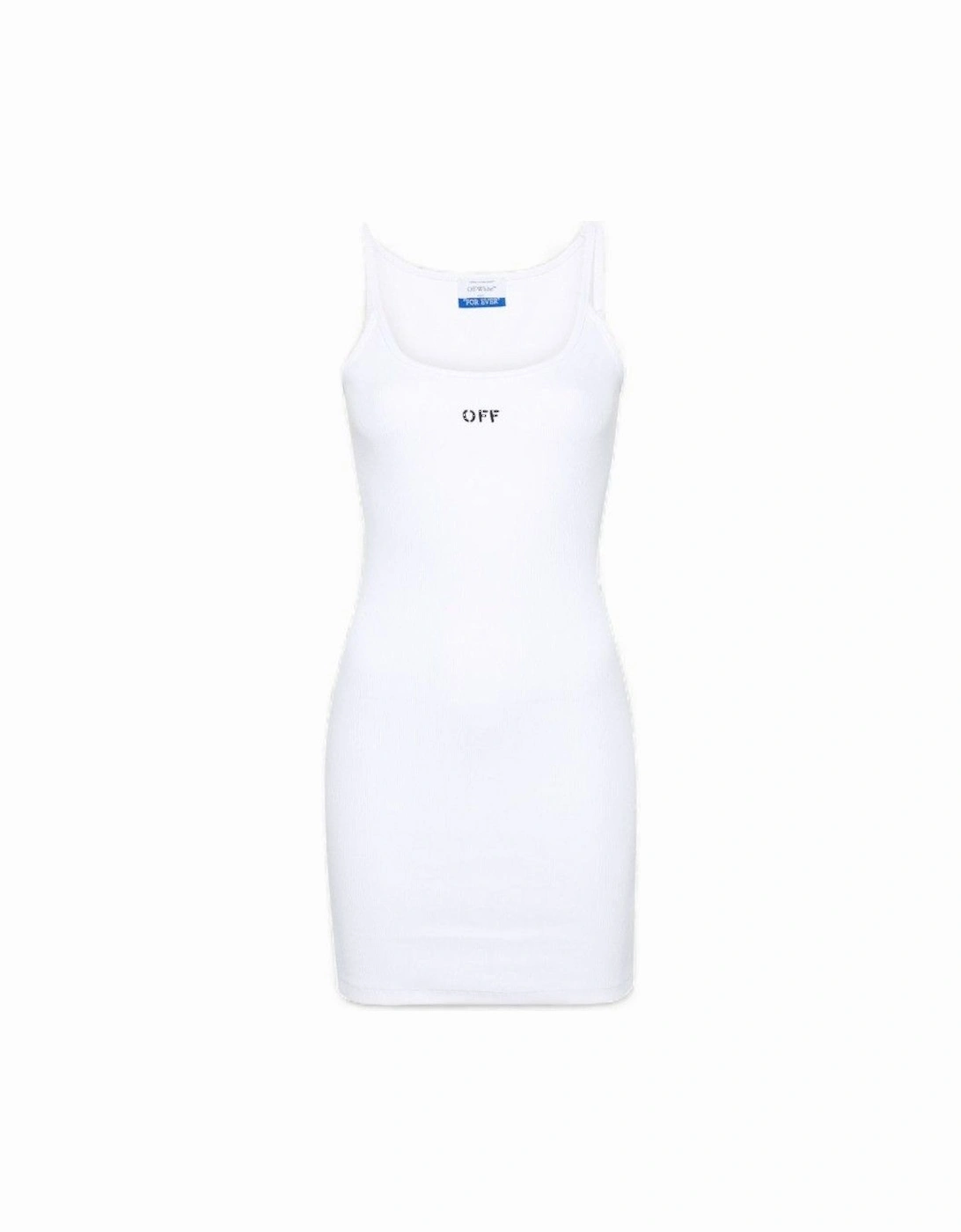 Off Stamp Rib Basic Tank Dress White, 2 of 1