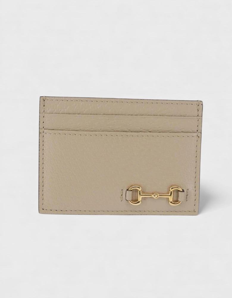 Horsebit Card Case & Playing Cards Set Silver