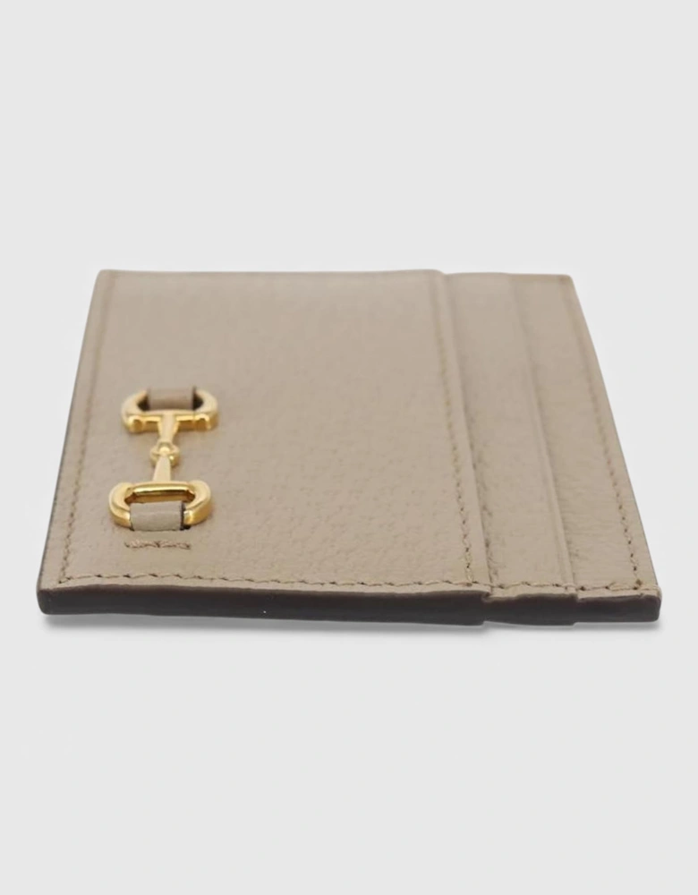 Horsebit Card Case & Playing Cards Set Silver