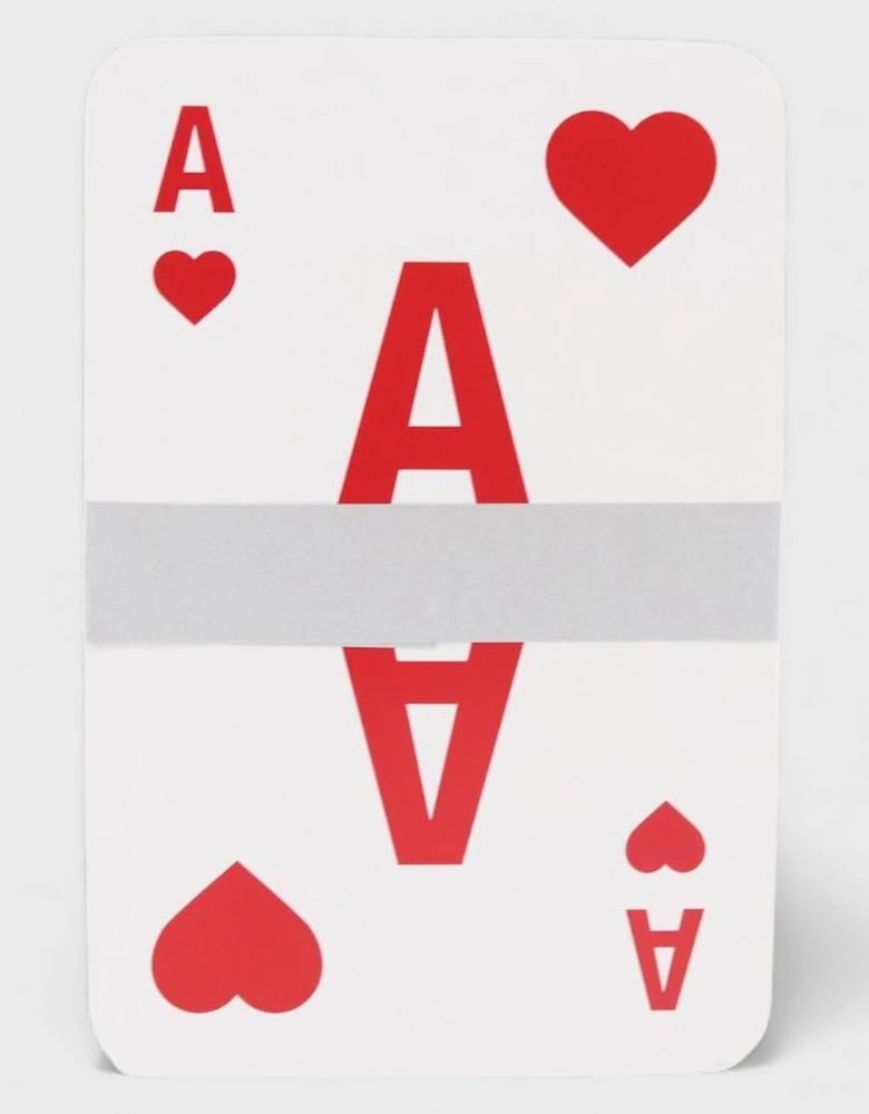 Horsebit Card Case & Playing Cards Set Silver