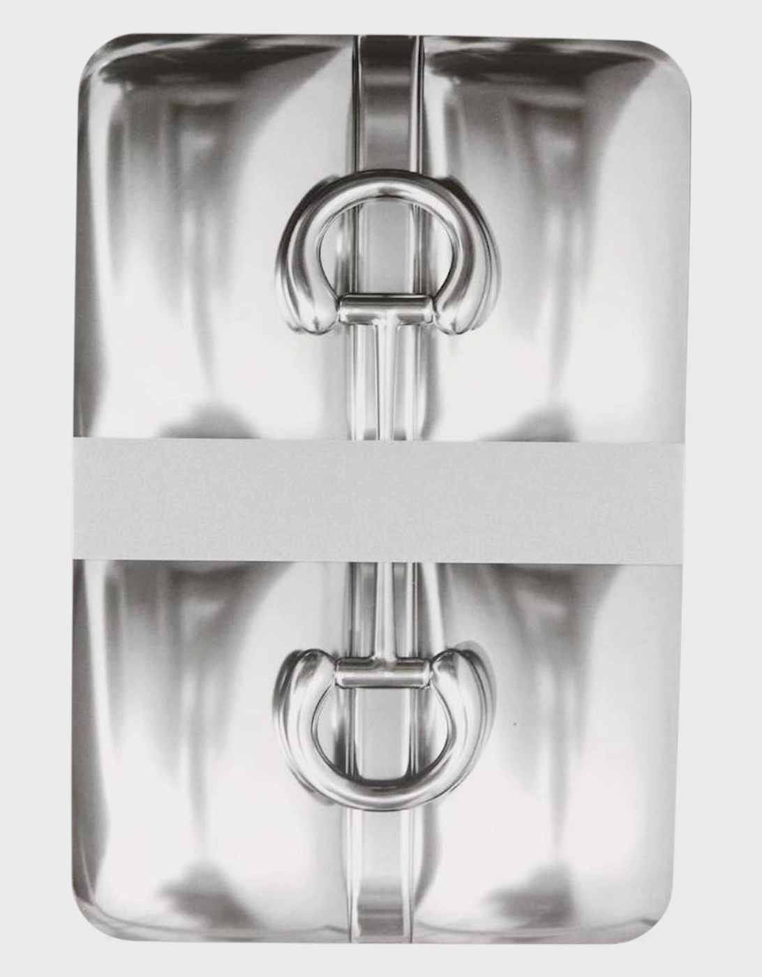 Horsebit Card Case & Playing Cards Set Silver