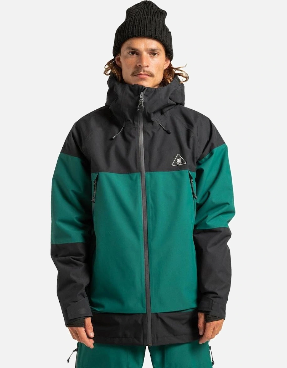 Mens Intel 30K Helmet Hood Waterproof Jacket, 2 of 1