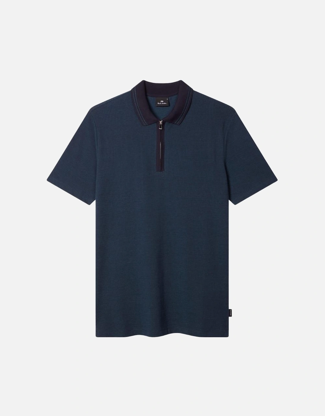 Reg Fit Zip Polo Shirt - Navy, 3 of 2