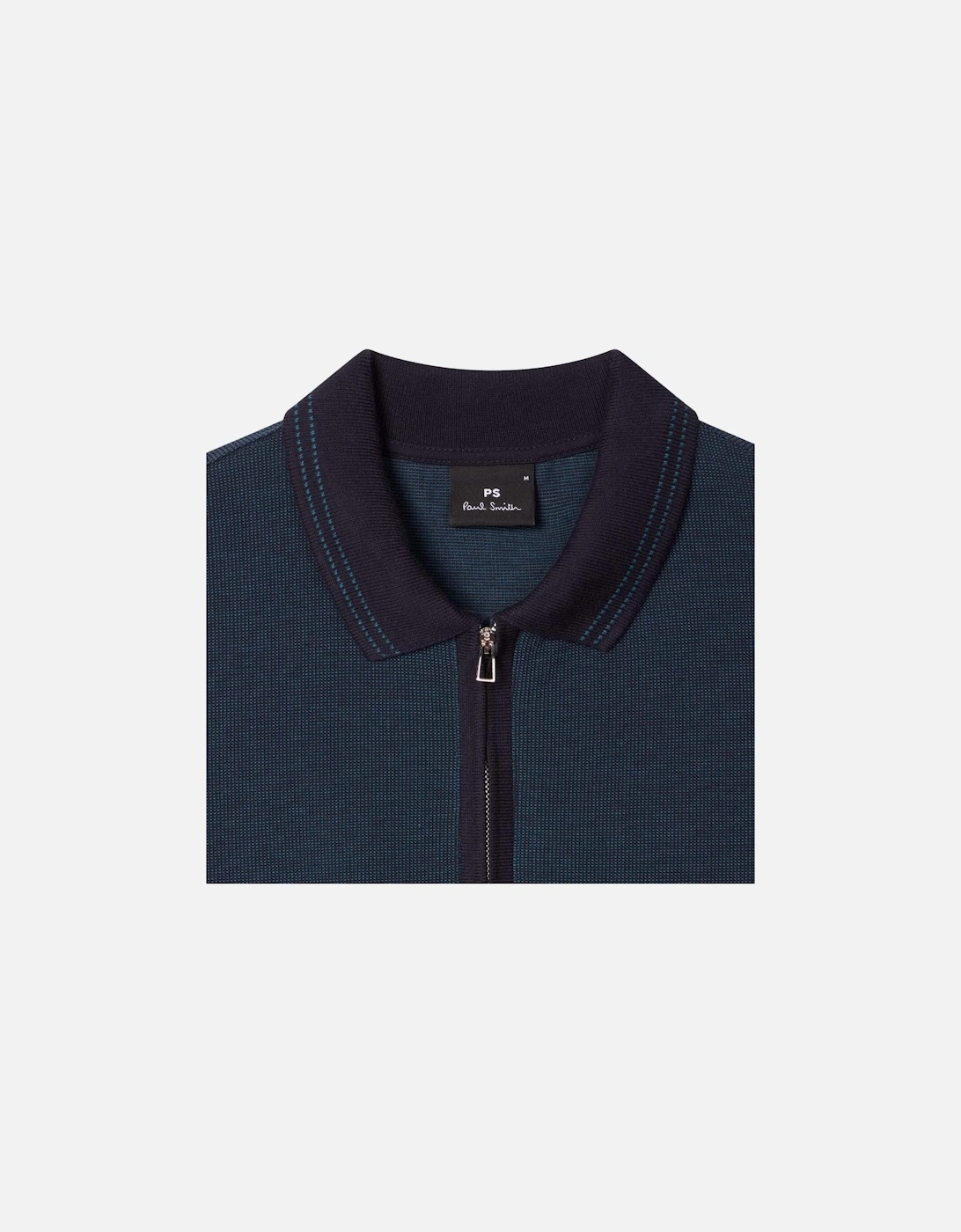 Reg Fit Zip Polo Shirt - Navy