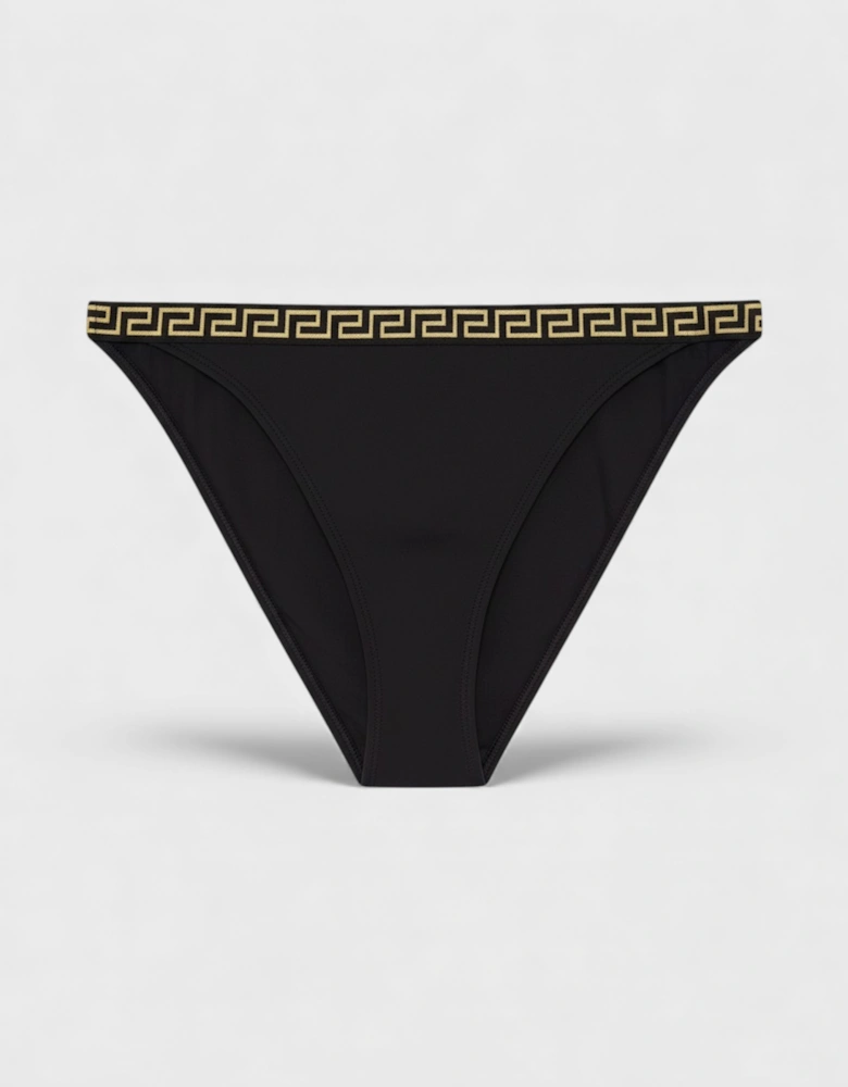Greca Border Bikini Bottoms Black
