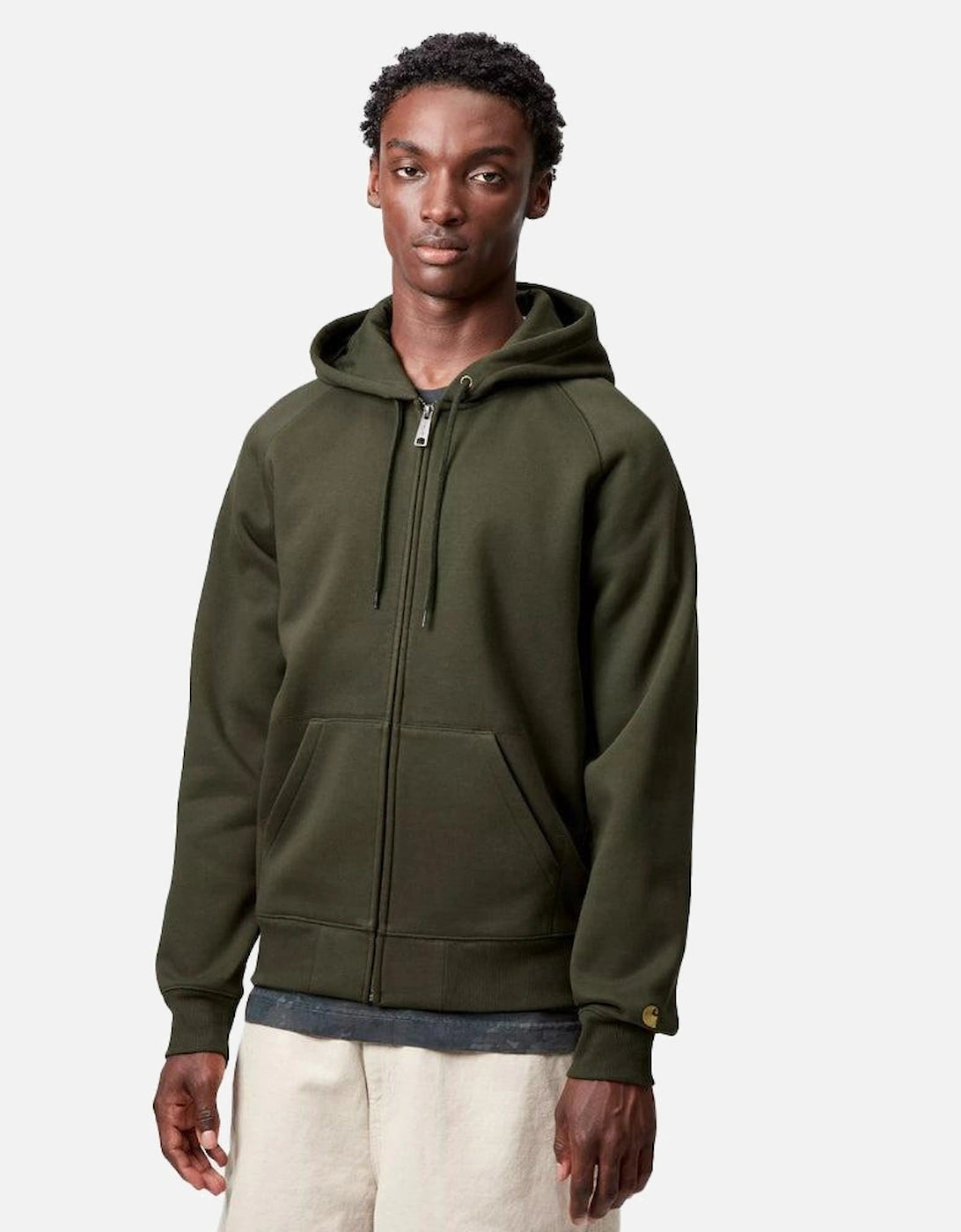 Hooded Chase Jacket Olive/Gold