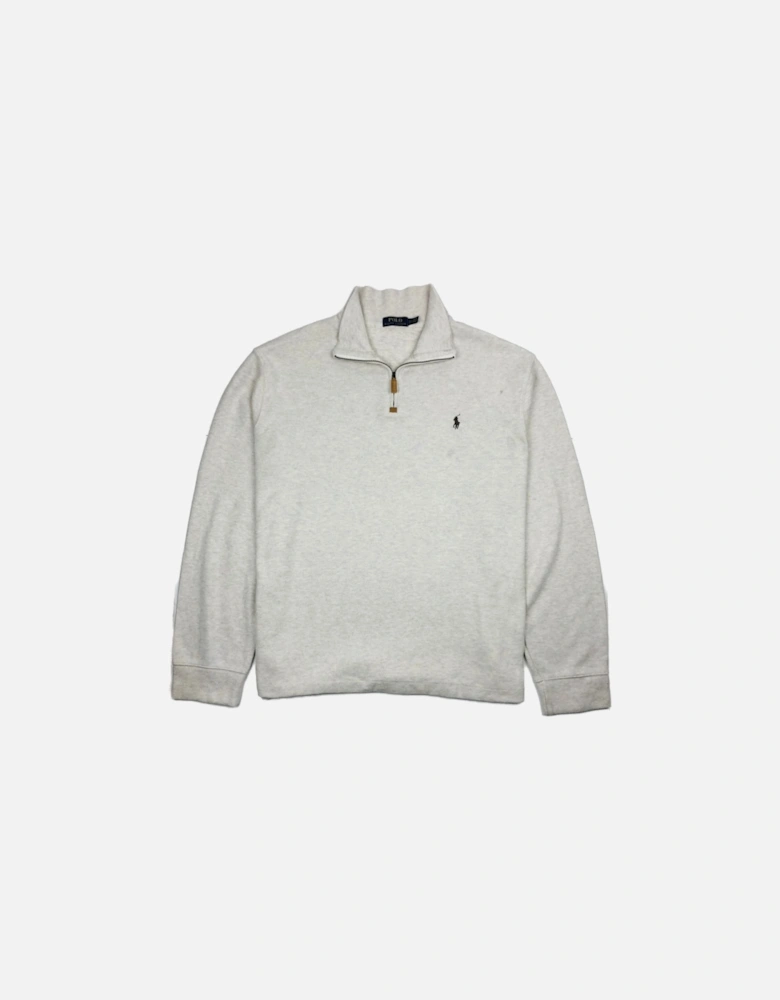 Faded Cream 1/4 Zip Sweatshirt